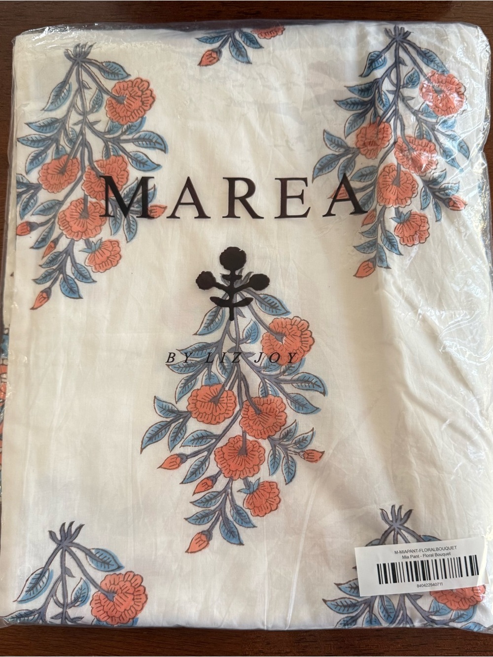 Marea by Liz Joy - Mia wide leg cotton pants in Floral Bouquet print - Picture 3 of 4